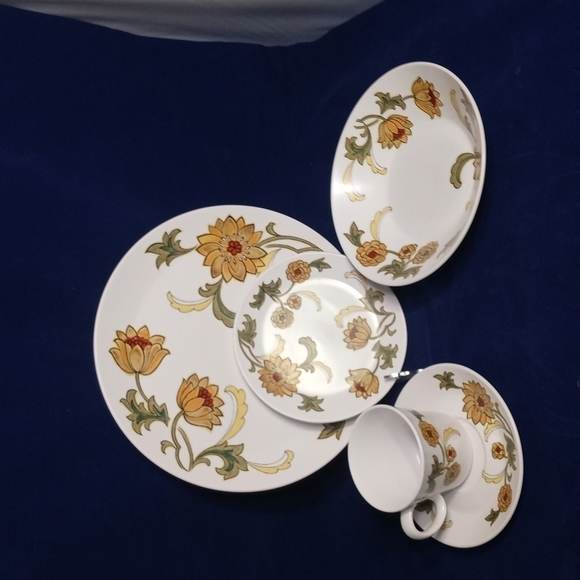 Noritake PROGRESSION ALOHA JAPAN 5 PIECE SETTING DINNER FOR 1 - Picture 5 of 7